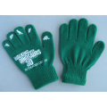 10g Acrylic Green Single Color Fashion Work Glove